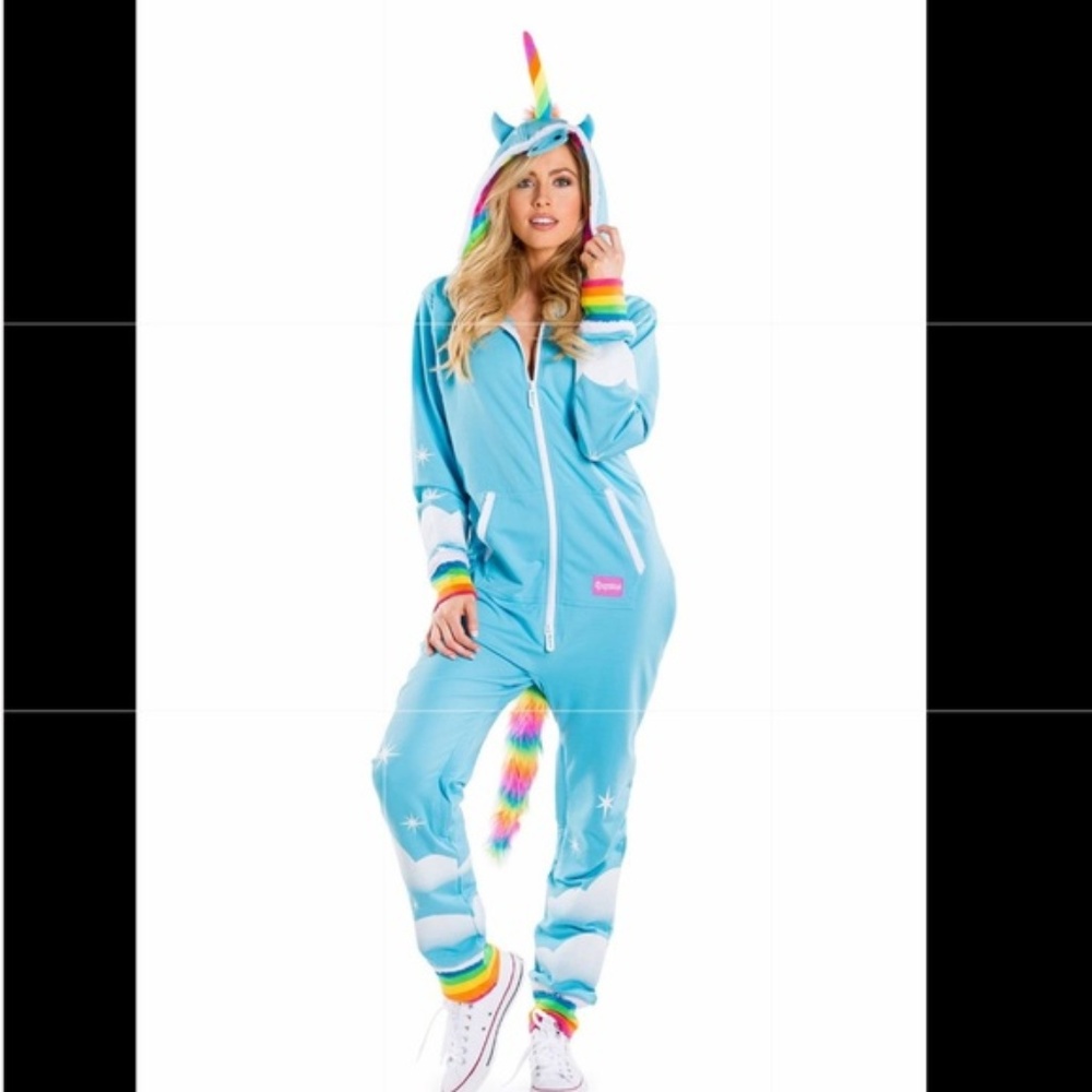 Unisex Adult TIPSY ELVES Unicorn Jumpsuit SMALL
